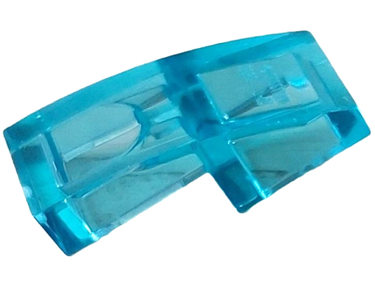 Trans-Light Blue Slope, Curved 2 x 1 x 2/3