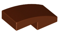 Reddish Brown Slope, Curved 2 x 1 x 2/3