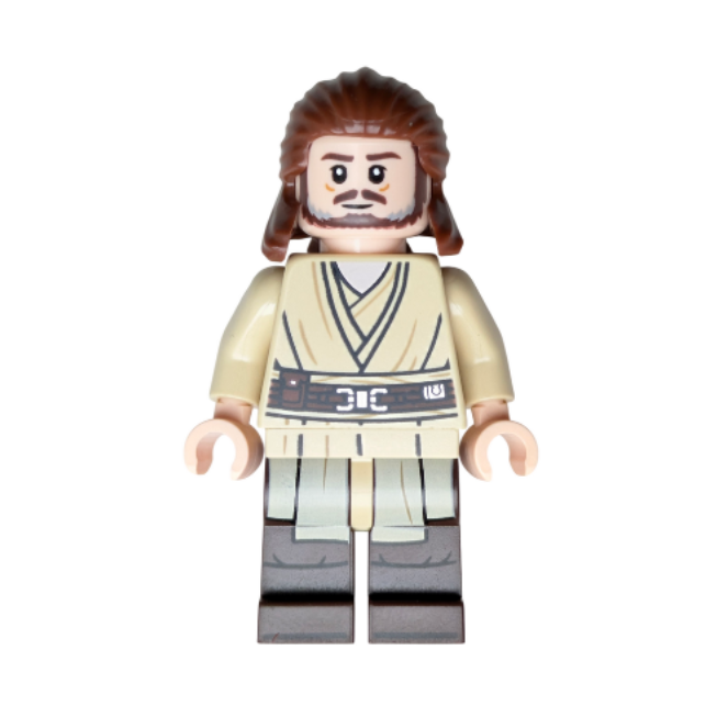 sw1404 Qui-Gon Jinn - Dark Brown Legs and Beard