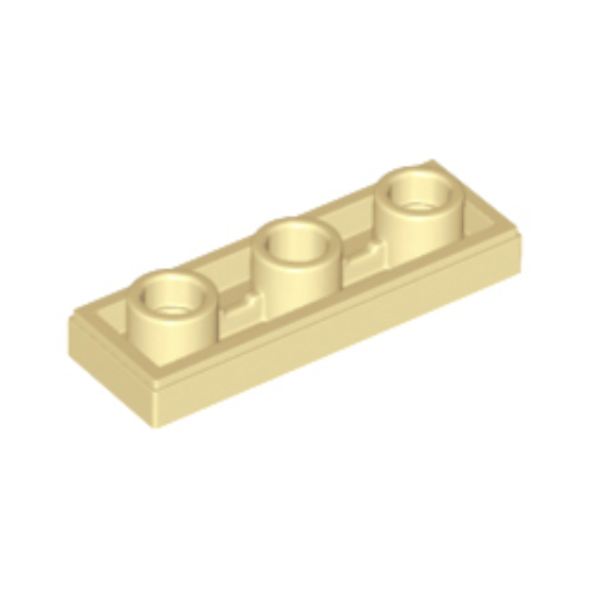 Tan Tile, Modified 1 x 3 Inverted with Hole