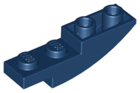 Dark Blue Slope, Curved 4 x 1 Inverted