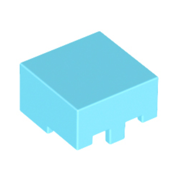 Medium Azure Minifigure, Headgear Helmet Rectangular (Minecraft)