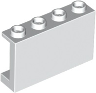 White Panel 1 x 4 x 2 with Side Supports - Hollow Studs