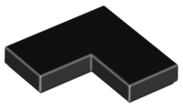 Black Tile 2 x 2 Corner
