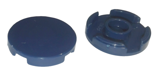 Dark Blue Tile, Round 2 x 2 with Bottom Stud Holder