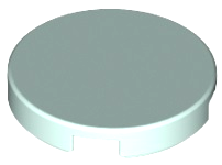 Light Aqua Tile, Round 2 x 2 with Bottom Stud Holder