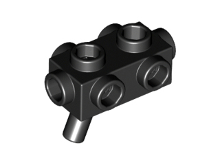 Black Minifigure, Weapon Gun, Blaster 1 x 2 x 2/3 with Studs on Sides and Handle