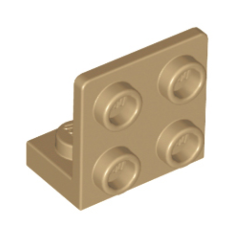 Dark Tan Bracket 1 x 2 - 2 x 2 Inverted