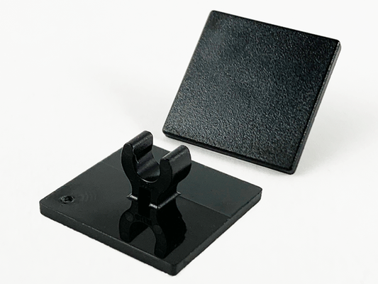 Black Road Sign 2 x 2 Square with Open O Clip