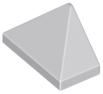 Light Bluish Gray Slope 45 2 x 1 Triple with Bottom Stud Holder