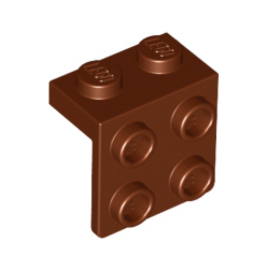 Reddish Brown Bracket 1 x 2 - 2 x 2