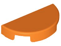 Orange Tile, Round 1 x 2 Half