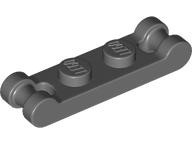 Dark Bluish Gray Plate, Modified 1 x 2 with Bar Handles on Ends