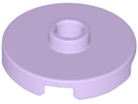 Lavender Tile, Round 2 x 2 with Open Stud