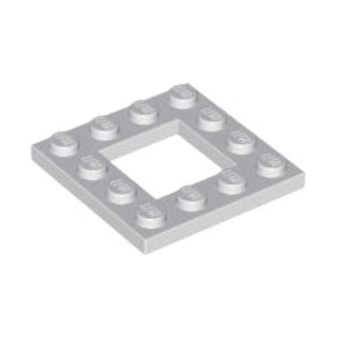 Light Bluish Gray Plate, Modified 4 x 4 with 2 x 2 Open Center