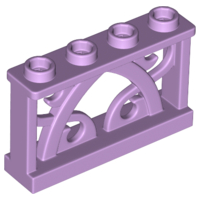 Lavender Fence 1 x 4 x 2 Ornamental with 4 Studs