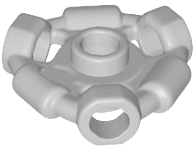 Light Bluish Gray Minifigure, Weapon Holder Ring with 3 Bars and 3 Bar Holes (Ninjago Aeroblade Center) - Open Stud