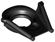 Black Minifigure Neck Collar SW Darth Vader Helmet Lower Jaw