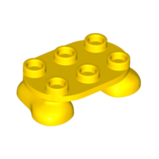 Yellow Legs with Plate Round 2 x 3 - 2 Feet