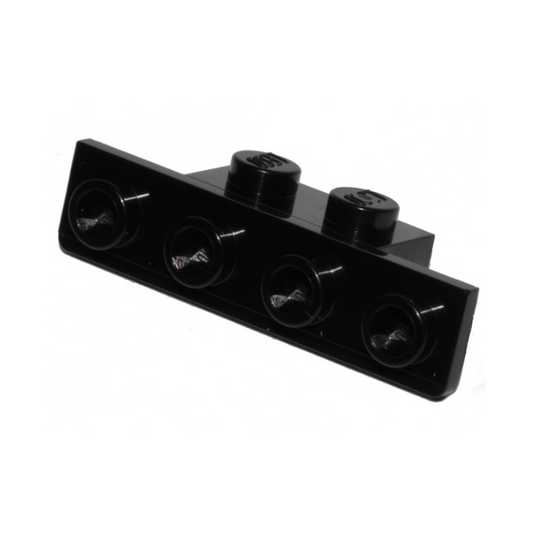 Black Bracket 1 x 2 - 1 x 4 with Rounded Corners at the Bottom