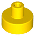 Yellow Tile, Round 1 x 1 with Bar and Pin Holder