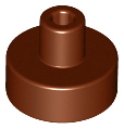 Reddish Brown Tile, Round 1 x 1 with Bar and Pin Holder