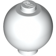 White Brick, Round 2 x 2 Sphere with Stud / Robot Body