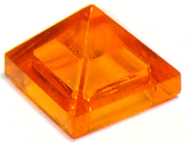Trans-Orange Slope 45 1 x 1 x 2/3 Quadruple Convex Pyramid