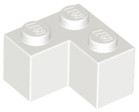White Brick 2 x 2 Corner