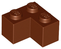 Reddish Brown Brick 2 x 2 Corner