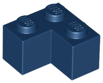 Dark Blue Brick 2 x 2 Corner