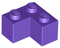 Dark Purple Brick 2 x 2 Corner