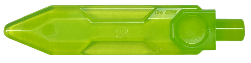 Trans-Bright Green Minifigure, Weapon Sword, Blade with Bar End