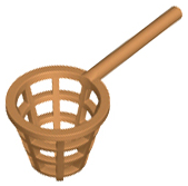 Medium Nougat Minifigure, Utensil Net - Small Meshed