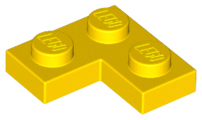 Yellow Plate 2 x 2 Corner