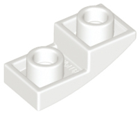 White Slope, Curved 2 x 1 x 2/3 Inverted