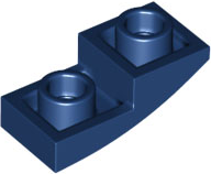 Dark Blue Slope, Curved 2 x 1 x 2/3 Inverted