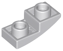 Light Bluish Gray Slope, Curved 2 x 1 x 2/3 Inverted
