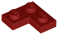 Dark Red Plate 2 x 2 Corner