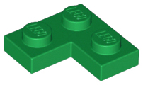 Green Plate 2 x 2 Corner