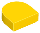 Yellow Tile, Round 1 x 1 Half Circle Extended