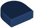 Dark Blue Tile, Round 1 x 1 Half Circle Extended