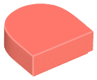 Coral Tile, Round 1 x 1 Half Circle Extended