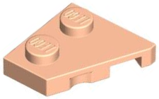 Light Nougat Wedge, Plate 2 x 2  Left