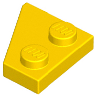 Yellow Wedge, Plate 2 x 2  Right