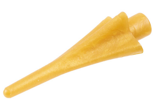 Pearl Gold Minifigure, Weapon Spear Tip with Fins