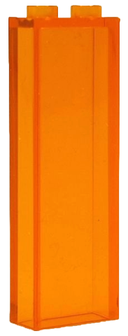 Trans-Orange Brick 1 x 2 x 5