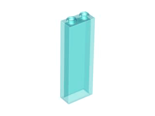 Trans-Light Blue Brick 1 x 2 x 5