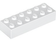 White Brick 2 x 6