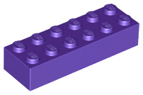 Dark Purple Brick 2 x 6